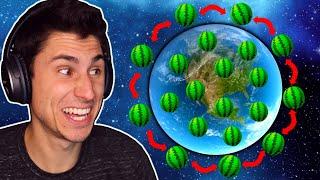 I Put 10,000 WATERMELONS Into Orbit Around Earth!