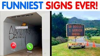 FUNNIEST & DUMBEST Signs That You Must See...