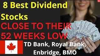 8 Best Canadian Dividend Stocks near their 52 weeks low