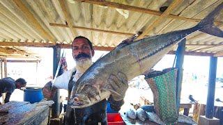 Mastering the Art of Cutting a Massive Travelly Fish