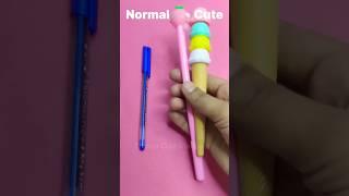 Normal vs cute stationery , Stationery haul, back to school #shorts #school #diy #stationary