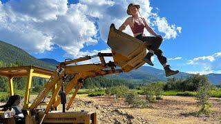 Learning To Operate My 1974 Backhoe That Has No Brakes... (THIS WAS TERRIFYING)