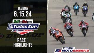 BellissiMoto Twins Cup Race 1 at Brainerd 2024 - HIGHLIGHTS | MotoAmerica