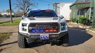 2020 Ford Raptor Feniex Police Lights by EFS Houston Emergency Fleet Service