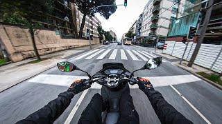 POV: HONDA PCX 125 Scooter Downtown Ride