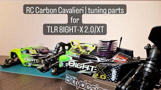 Carbon Cavalieri parts for TLR 8IGHT-X 2.0 | 8IGHT-XT