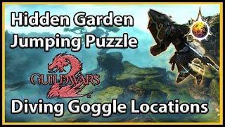 Guild Wars 2 - Hidden Garden Jumping Puzzle and Goggle Spots!