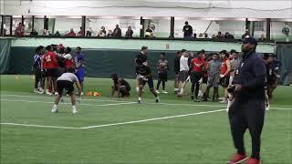 Loyola 2019 RB/OLB DVaun Bentley highlights from Michigan Elite/The D Zone Media Day