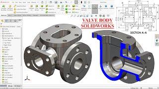 Valve Body Modeling in SolidWorks | SolidWorks Tutorial