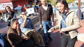 What this group didn't expect to see ! Street magic at its best