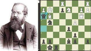 Wilhelm Steinitz Amazing Rook & Queen Sacrifice -  M Hewitt vs Wilhelm Steinitz 1866