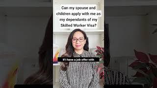 Can my spouse and children apply with me as my dependants on my Skilled Worker Visa application?