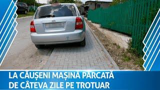 Și-a parcat mașina pe trotuar și a plecat de acasă. Situație revoltătoare la Căușeni