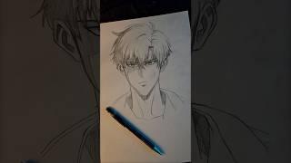 How to draw Anime Face front profile #shorts #jinwoo #howtodraw