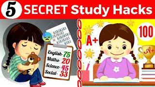 5 SECRET STUDY HACKS Every STUDENT Must Know || Study hacks for exams || Study hacks & Tips