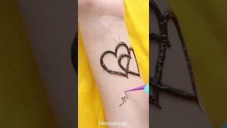 heart Shape Mehndi design #hennabysid #shinewithshorts    #shorts