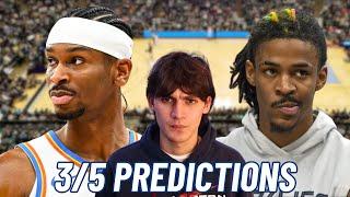 NBA PREDICTIONS & BEST BETS 3/5!