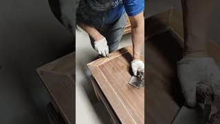 Applying putty powder for precise construction