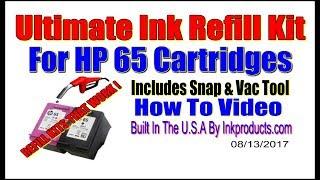 Ultimate Ink Refill Kit For HP 65 Color and Black Cartridges