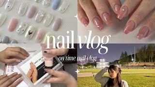 vlog•네일샵브이로그•korean nail vlog•(원장얼굴첫공개,폴리젤연장재료추천,발라젤듀이,네일시술영상많음,그라데이션꿀팁,떡볶이먹방,네일꿀팁,3인풀예약샵,꿀잼보장)