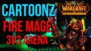 Fire Mage PvP 3v3 Arena 4.3 by Cartoonz (World of Warcraft Gameplay + Commentary)