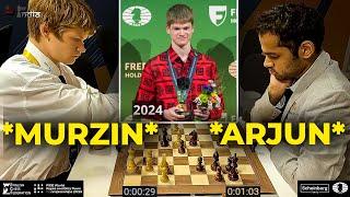 Volodar Murzin shows why he became the World Rapid Champion | Murzin vs Arjun Erigaisi