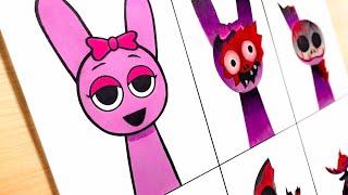 Drawing Incredibox Sprunki Phase 1 VS Phase 2 VS Phase 3 VS Phase 4 VS Phase 5 - Pinki