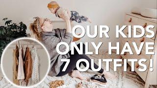 OUR KIDS ONLY HAVE ONE WEEK'S WORTH OF CLOTHES | Kids capsule wardrobe MINIMALIST