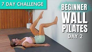 10 Min Beginner Wall Pilates at Home (Burn Fat) | 7 DAY WALL PILATES CHALLENGE Day 2