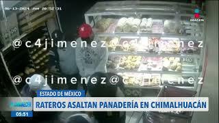 VIDEO: Asalto en un panadería en Chimalhuacán, Estado de México | Noticias con Francisco Zea