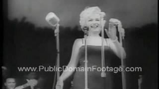 Marilyn Monroe Entertains Troops public domain archival stock footage - www.PublicDomainFootage.com