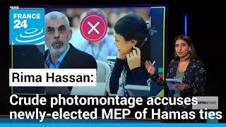 No, French-Palestinian politician Rima Hassan was not pictured with the head of Hamas • FRANCE 24