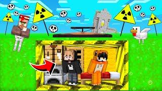 MEMBUAT BUNKER PERTAHANAN PALING AMAN DARI BENCANA HUJAN RACUN BERBAHAYA DI MINECRAFT!!