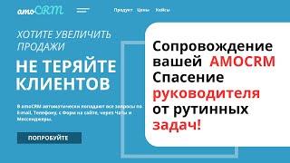 ПОМОЩЬ РУКОВОДИТЕЛЮ. СОПРОВОЖДЕНИЕ И ПОДДЕРЖКА ВАШЕЙ AMOCRM.