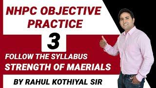 strength of materials for nhpc je | som quick revision /strength of materials mcq/rahul kothiyal sir