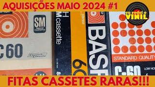 FITAS CASSETES RARAS!!! AQUISIÇÕES POR ZERO REAIS - AQUISIÇÕES MAIO FITA K7 (ERV#041)