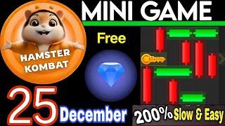 25 December  Puzzle Trick: P2E Hamster Kombat key MiniGame Solved, slow step by step! 