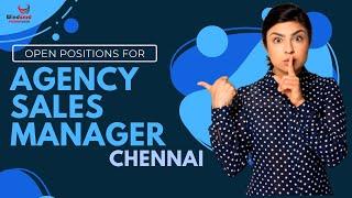 AGENCY SALES MANAGER Jobs 2022 | Jobs Update |Jobs For Experiences | Job Opportunity | Chennai