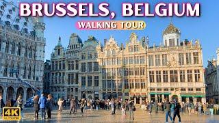 Amazing Brussels Belgium Virtual Tour  4k City Walk [January 2024]