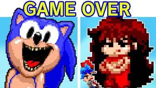 FNF GAME OVER but it's Lord X Mix | All Endings (Friday Night Funkin' Mod) (Sonic PC Port) (BF/GF)