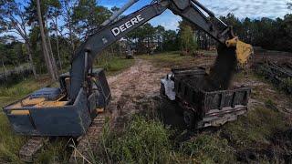 Moving Dirt To Make Room For The BURN PILE! [HUGE LetsDig18 Pond Project]