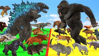 Prehistoric Animals Epic Battle Mammals Godzilla Vs King Kong Mammals Animal Revolt Battle Simulator