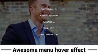 Awesome menu hover effect with change background image using jquery mouseover