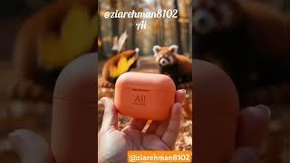 Red Panda Earbuds | AI Generated Wireless Case Reveal  #Shorts #viral #shortvideos #ai #earbuds