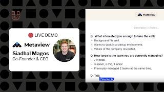 Metaview.ai demo with Siadhal Maghos