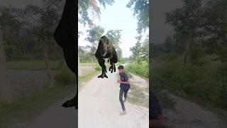 Big Dinosaur chase T-Rex attack part 197 #trending #dinosaur #vfx #youtube #shorts