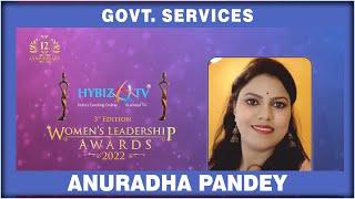 Anuradha Pandey - Government Services Category Award || WLA 2022 || Hybiz tv