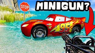 ️ AUTA UCIEKAJĄ OD WODY I MINIGUNA!? | BeamNG Drive |