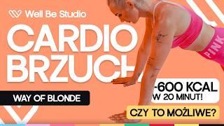 Trening w domu z Way of Blonde | Cardio |  Ekspresowe ćwiczenia na brzuch | 600kcal w 20 minut 