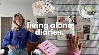 living alone diaries ️ | living room makeover, journaling & being alone.